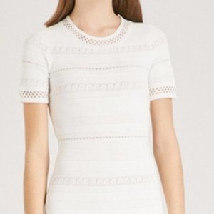 Sandro White Knit Dress